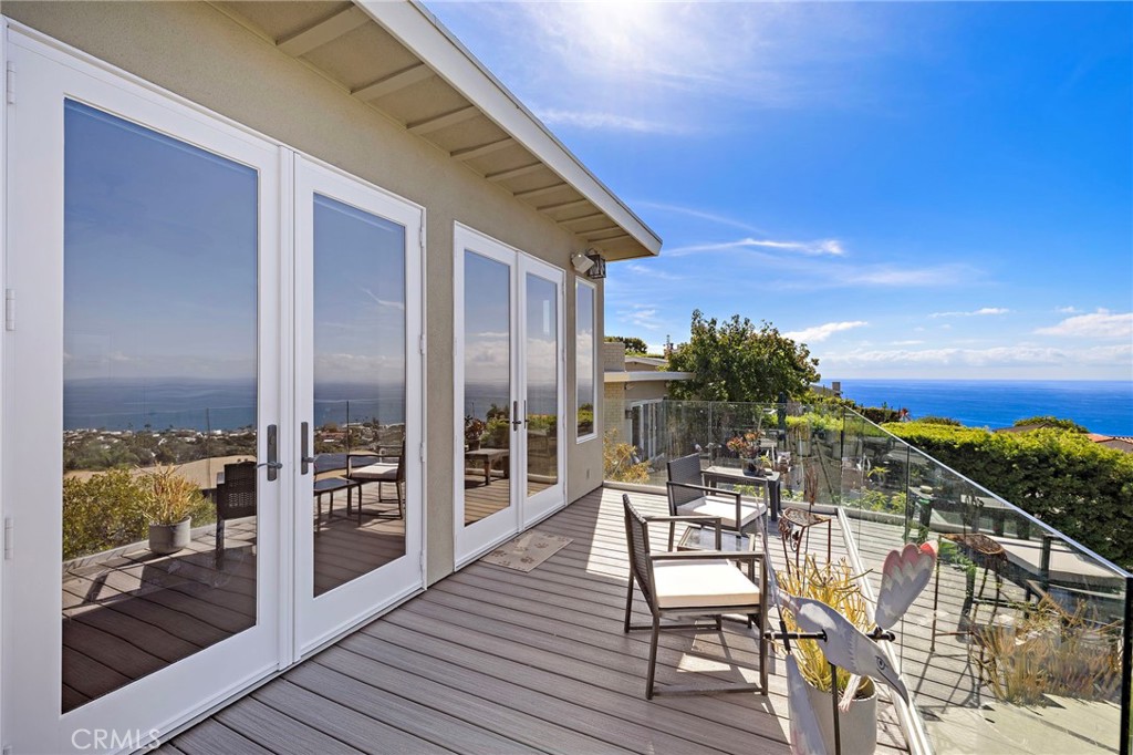 Primary bedroom ocean view balcony - 930 Canyon View Drive, Laguna Beach CA 92651 - photo 6