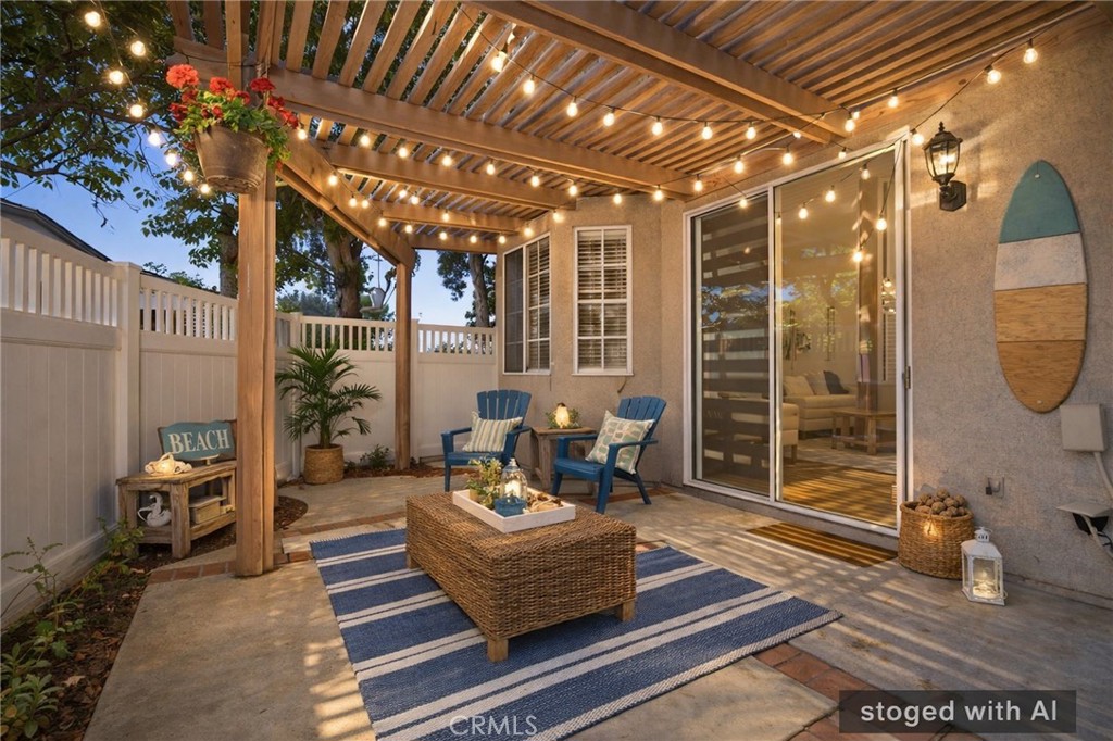 Private Patio Staged using AI. - 24392 Kingston Court, Laguna Hills CA 92653 - photo 1