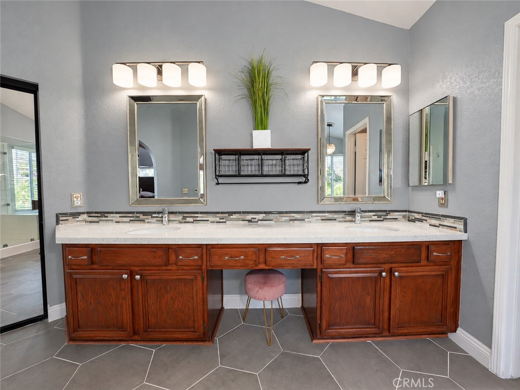 Spacious upstairs bathroom - 25652 Nottingham Court, Laguna Hills CA 92653 - photo 27