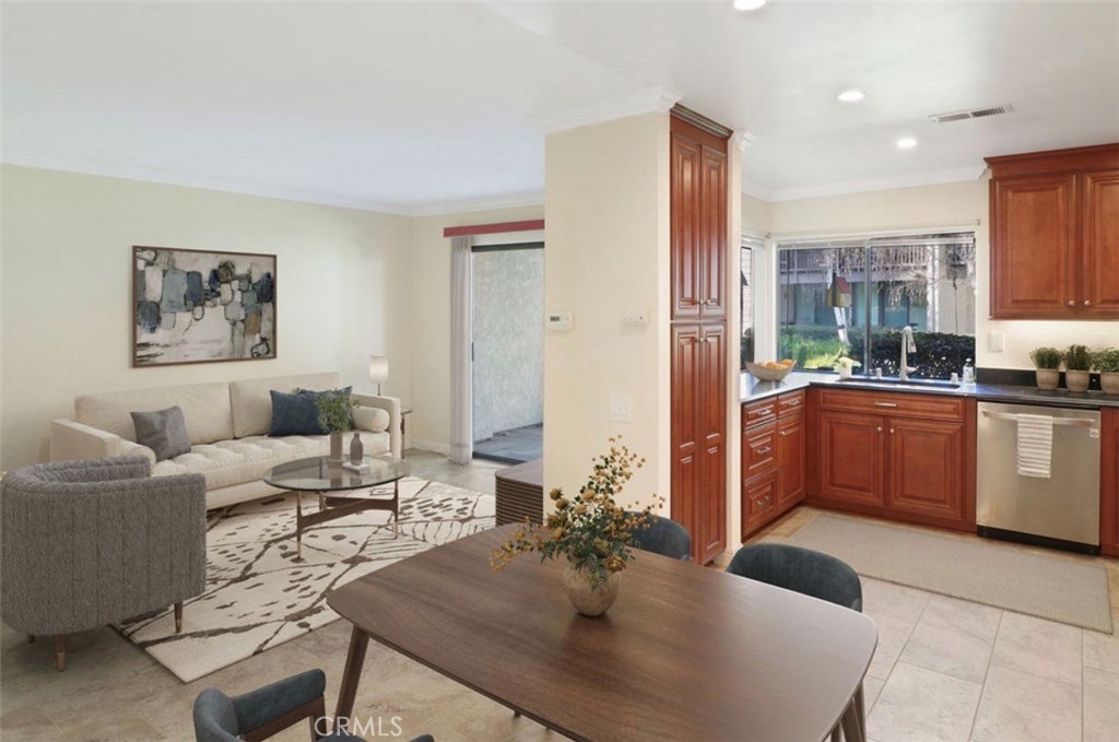 Living / Kitchen / Dining - Virtually Staged - 26701 Quail Creek #35, Laguna Hills CA 92656 - photo 1