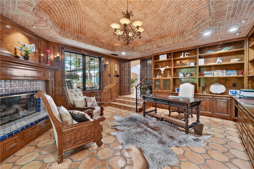 Fireplace in library - 27641 Deputy, Laguna Hills CA 92653 - photo 34