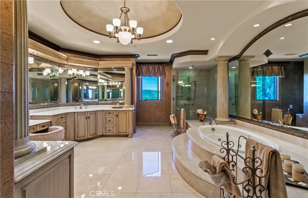 Primary marble bathroom - 12 Morning Dove, Laguna Niguel CA 92677 - photo 45