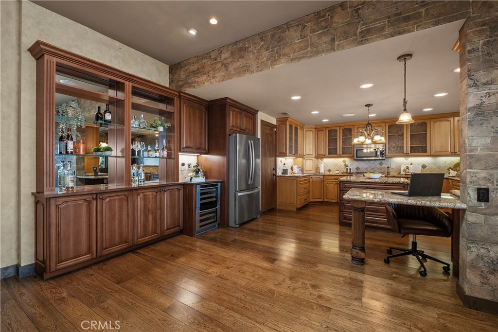 Custom built-in dry bar with wine refrigerator - 22886 Mariano, Laguna Niguel CA 92677 - photo 9