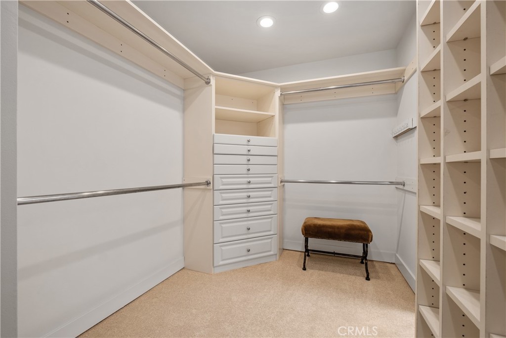 Custom walk-in closet with built-in shelving - 22886 Mariano, Laguna Niguel CA 92677 - photo 19