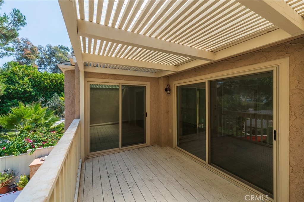 Balcony showing slider to Master Bedroom & Slider to 2nd Bedroom - 24356 Hillview, Laguna Niguel CA 92677 - photo 27