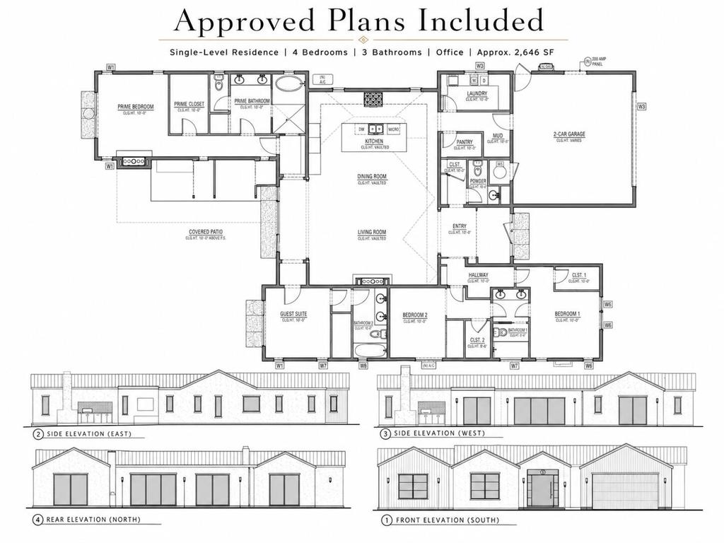 Floorplan and elevations - 25211 Via Piedra Blanca, Laguna Niguel CA 92677 - photo 2