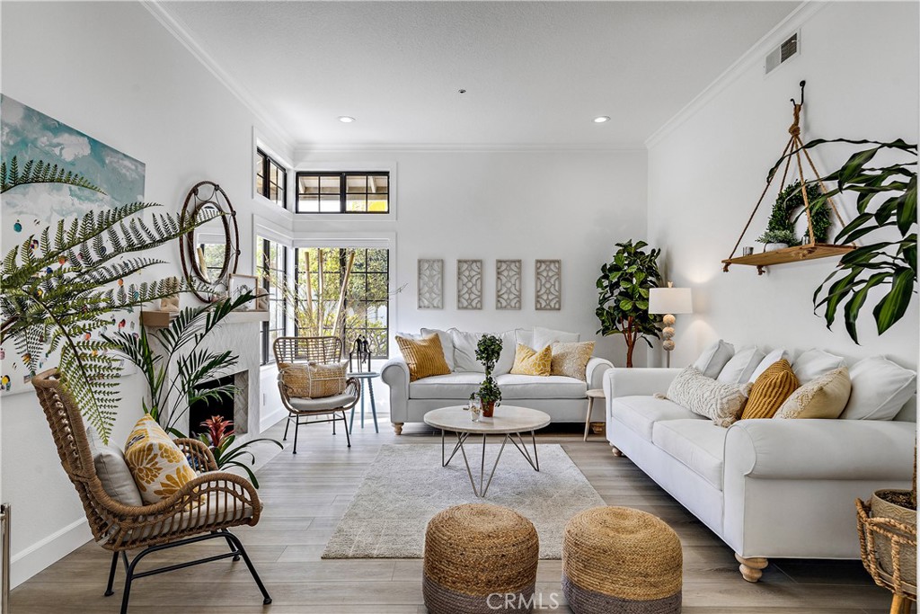 Living room with fireplace. - 25662 Cresta Loma, Laguna Niguel CA 92677 - photo 7