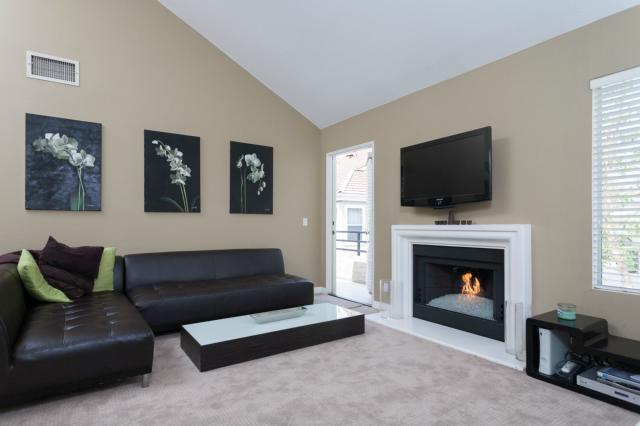 Cozy living room with soaring ceilings and modern lines - 28142 Soledad Street I, Laguna Niguel CA 92677 - photo 1