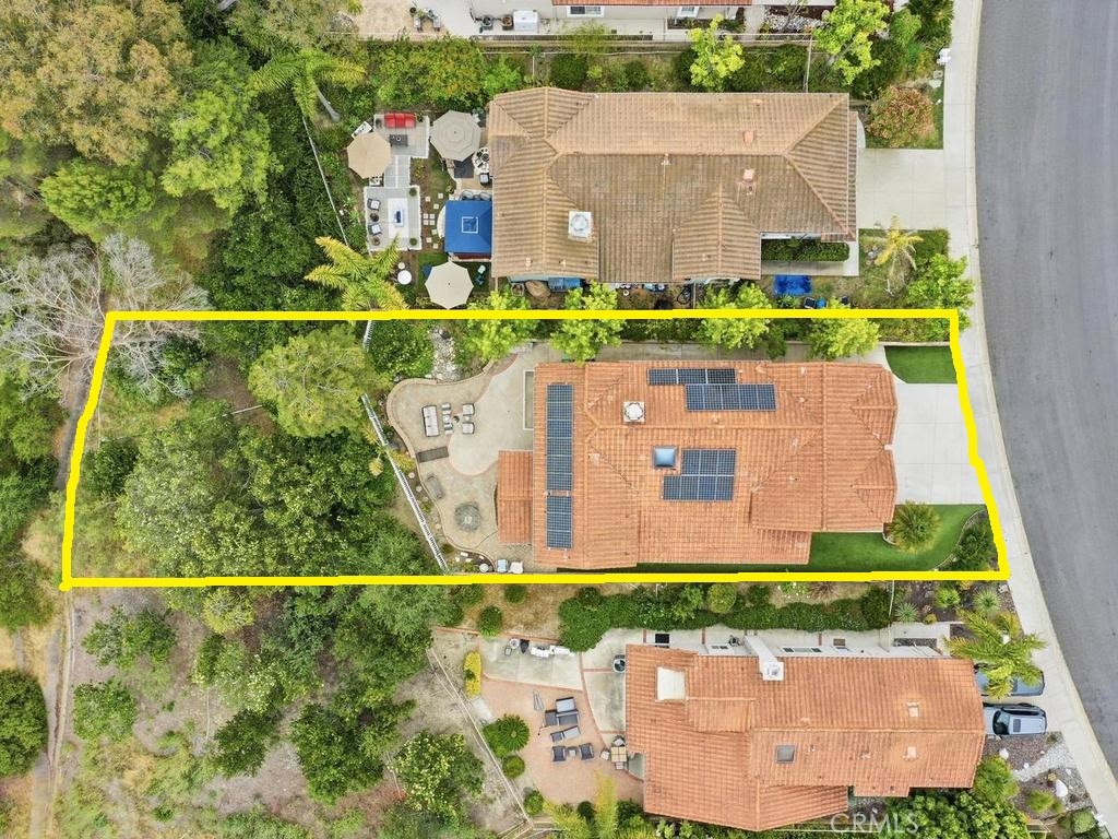 Airial view of lot including wooded slope behind patio - 29352 Clipper Way, Laguna Niguel CA 92677 - photo 33