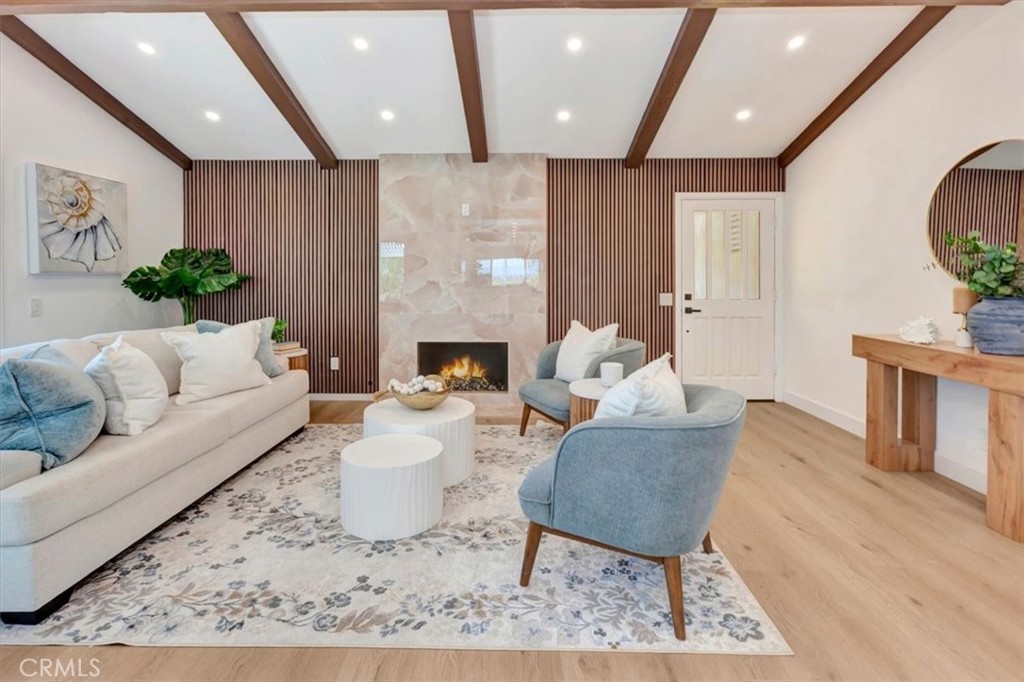 All Newly Renovated, Italian Stone Fireplace, Crystal Glass inside Fireplace, Wood Beam Ceilings, Recessed Lighting - 29642 Colebrook Drive, Laguna Niguel CA 92677 - photo 10