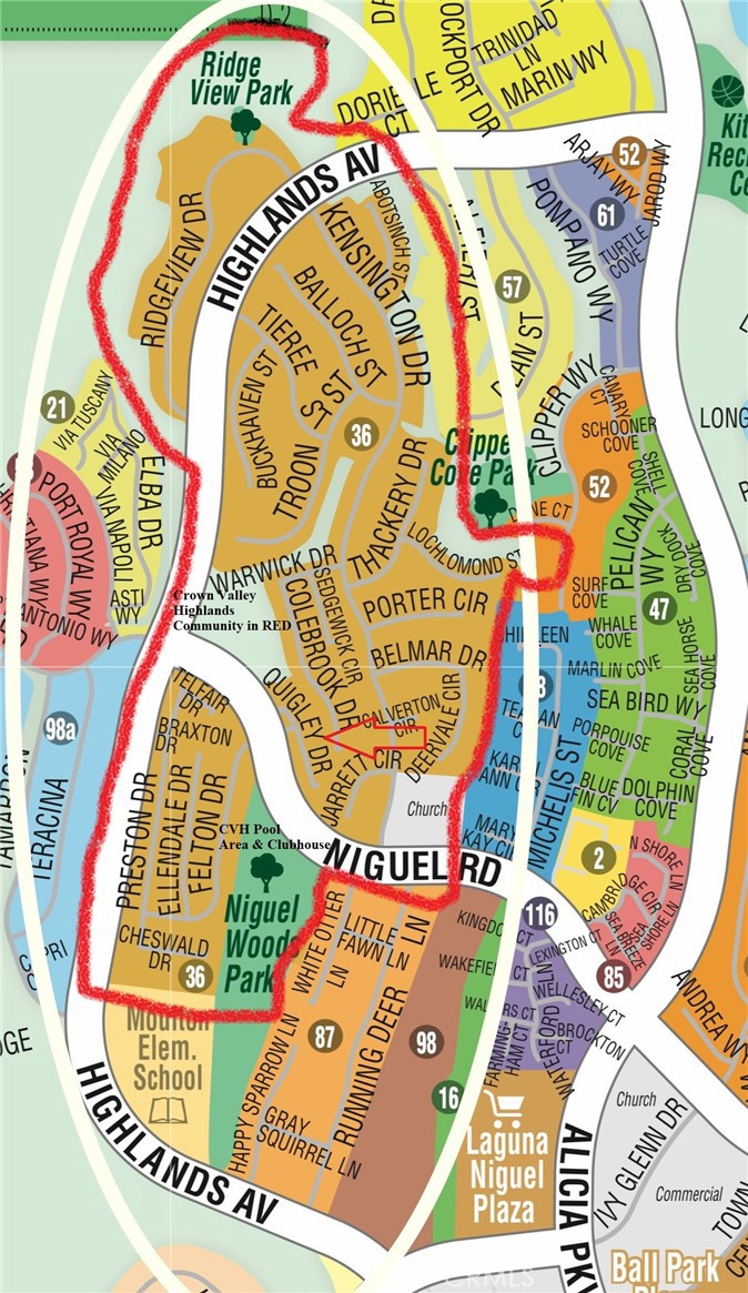 Map of the Crown Valley Highlands Community - 29642 Colebrook Drive, Laguna Niguel CA 92677 - photo 48