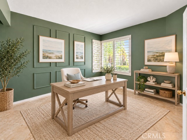 Downstairs Room - Virtually staged as office - 30382 Anamonte, Laguna Niguel CA 92677 - photo 14