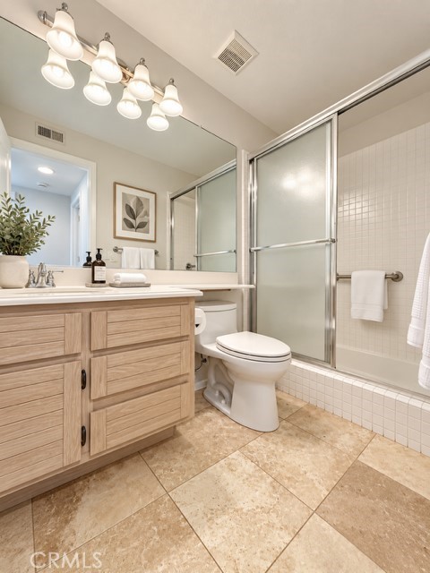 Downstairs Full Bathroom - Virtually staged - 30382 Anamonte, Laguna Niguel CA 92677 - photo 16