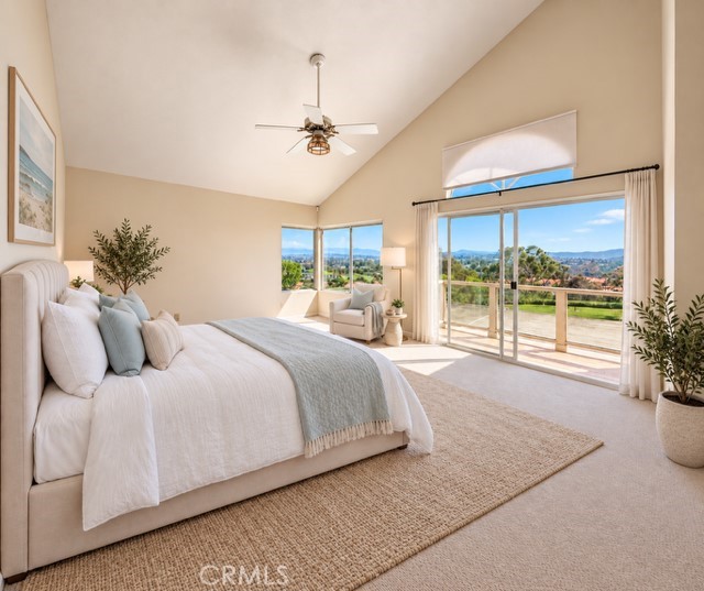 Main Bedroom with Ocean Views - Virtually staged - 30382 Anamonte, Laguna Niguel CA 92677 - photo 18