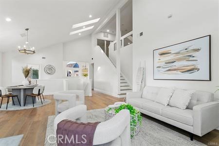 Living Room, Dining Room, Stairs to upstairs Bedroom and Bath - 59 Costa Brava, Laguna Niguel CA 92677 - photo 17