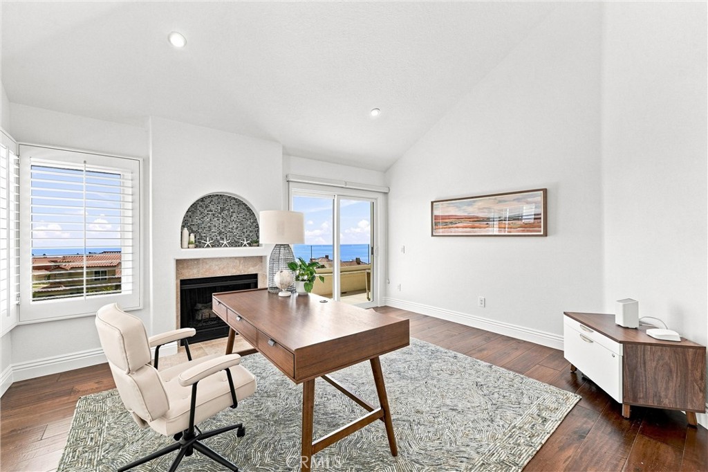 Office off the entry with fireplace, deck & beautiful views - 6 Cavalier, Laguna Niguel CA 92677 - photo 2