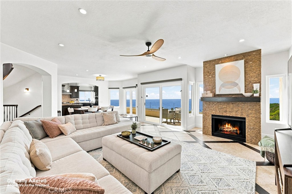 Open living flows into dining & kitchen with sweeping ocean views - 6 Cavalier, Laguna Niguel CA 92677 - photo 5