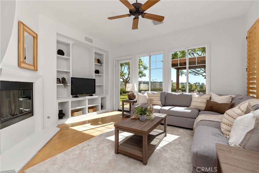 Family room with fireplace and views! Builtins too! - 8 Chantonnay, Laguna Niguel CA 92677 - photo 14
