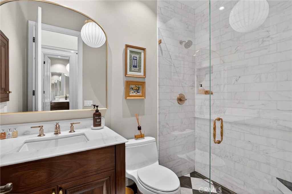 Downstairs walk-in shower - 9 Gray Stone Way, Laguna Niguel CA 92677 - photo 28