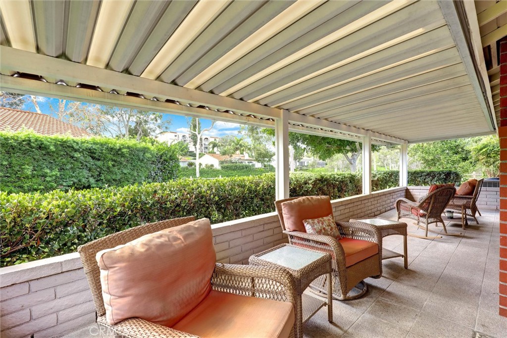 Covered and very spacious rear patio - 3400 Punta Alta A, Laguna Woods CA 92637 - photo 19