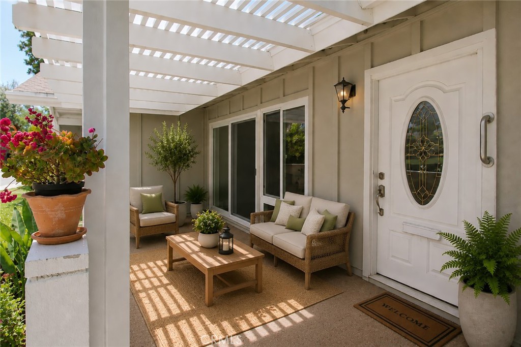 Front Patio Digitally Staged - 515 Calle Aragon Unit B, Laguna Woods CA 92637 - photo 1
