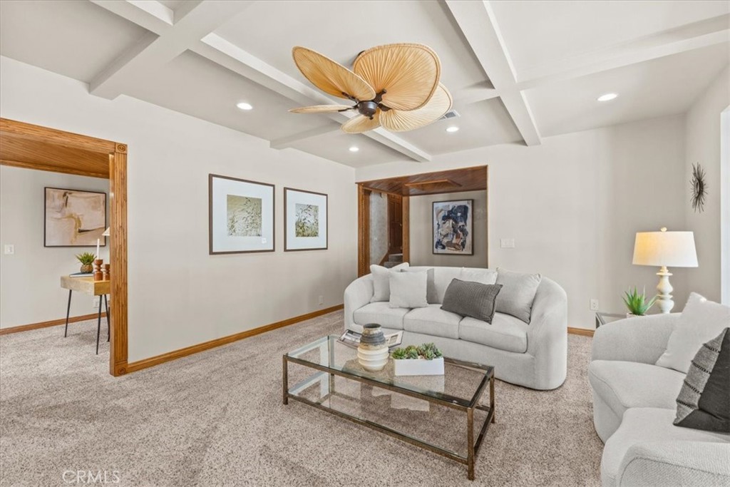 Another view of the living room shows just how spacious it is, with plenty of room for different furniture arrangements. - 22212 Shady Rim, Lake Forest CA 92630 - photo 6