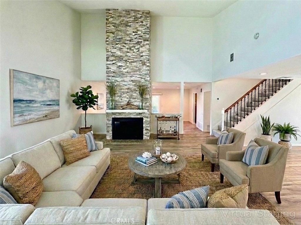 Living Room - Virtually Staged - 25381 Esrose Court, Lake Forest CA 92630 - photo 1