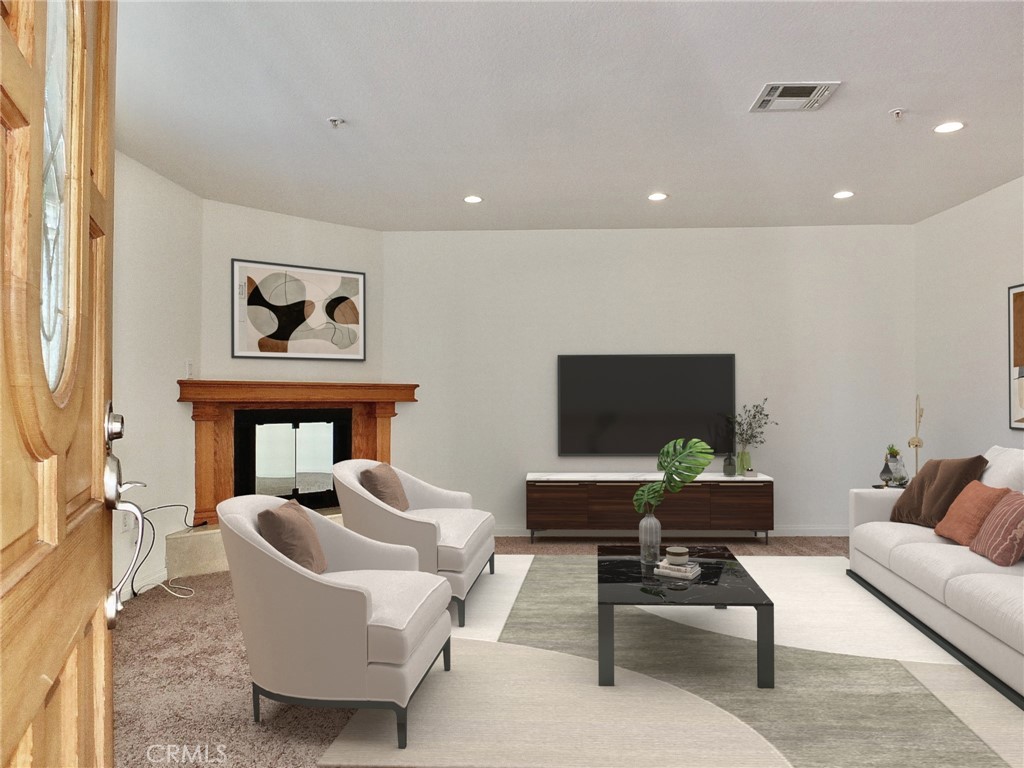 Virtually staged living room - 4441 Farquhar, Los Alamitos CA 90720 - photo 6