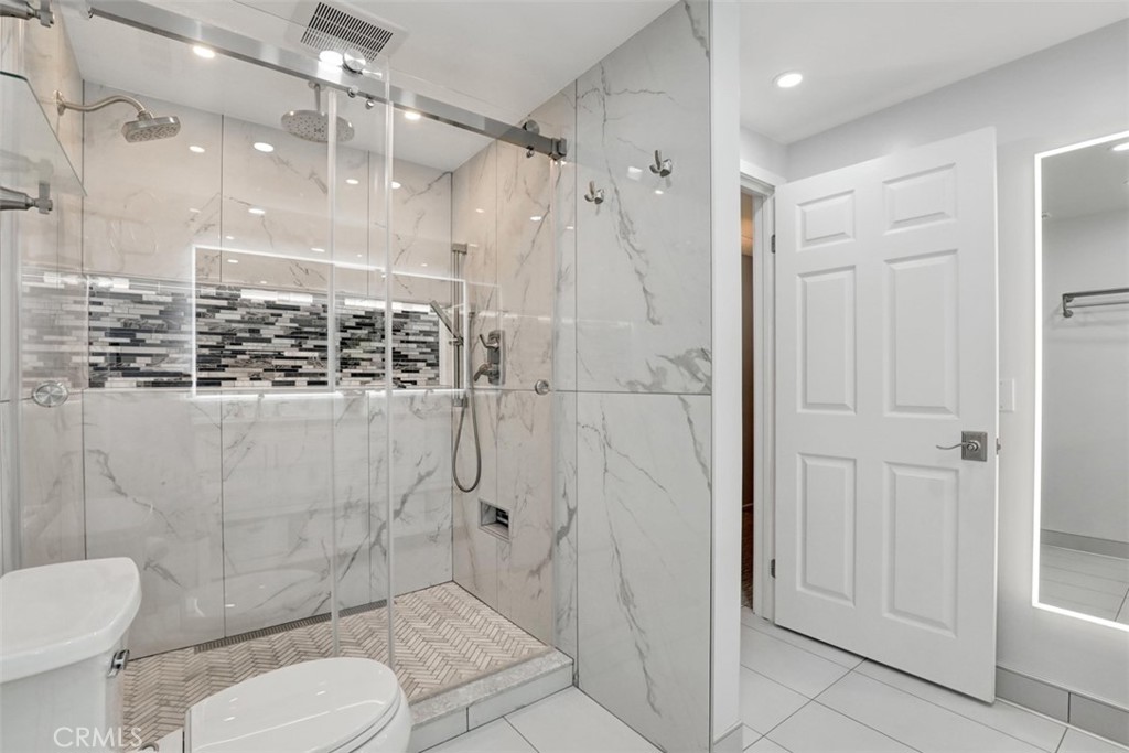 Primary Bath walk in Shower - 5021 Apollo Circle, Los Alamitos CA 90720 - photo 13