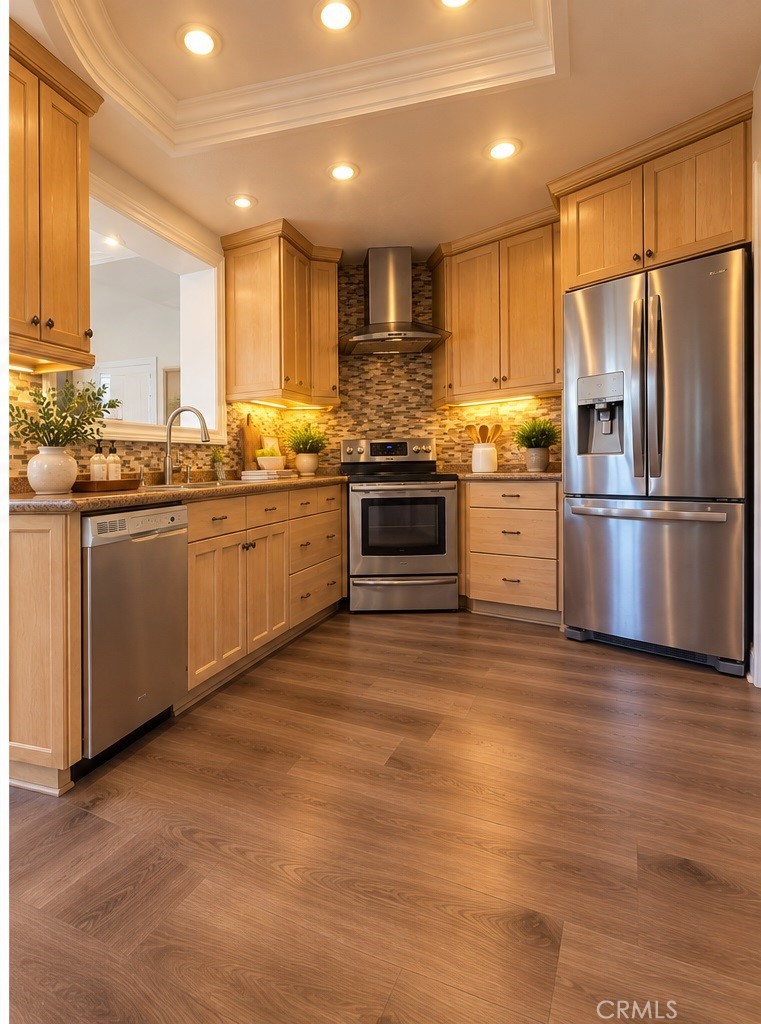 KITCHEN - Digitally staged - 21121 Aqua 273, Mission Viejo CA 92691 - photo 5