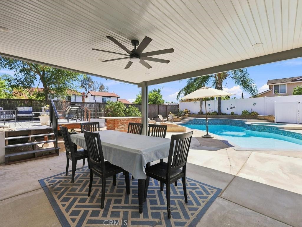 Aluminum covered patio with ceiling fan - 23862 Copenhagen, Mission Viejo CA 92691 - photo 35