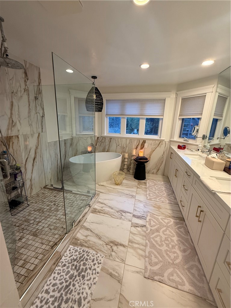 Primary bathroom beautifully upgraded. - 23991 Woodstone, Mission Viejo CA 92691 - photo 5