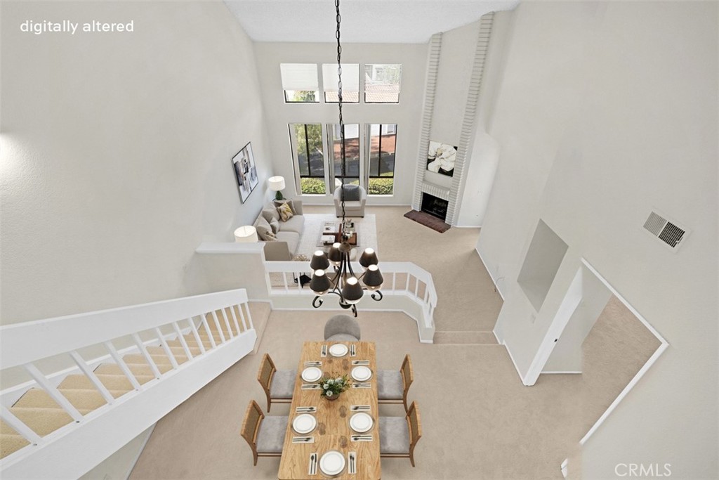 Enhanced staged Dining room view from loft - 25915 Orbita, Mission Viejo CA 92691 - photo 7
