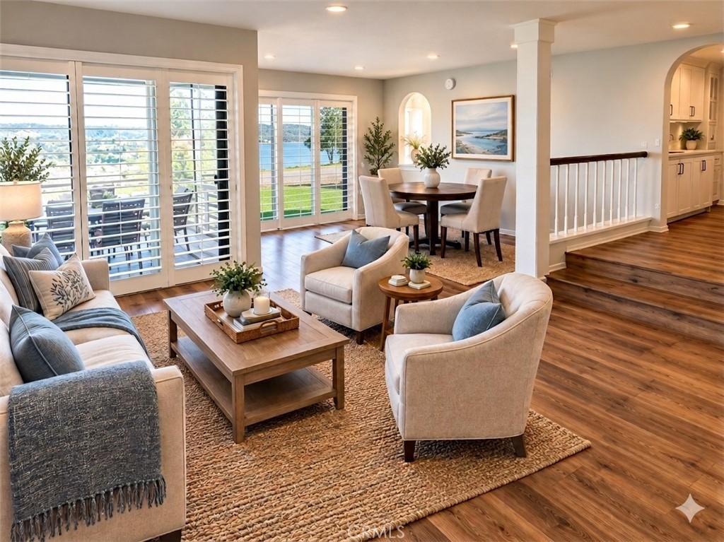 Living Room with Lake View! (furniture virtually staged) - 27842 Esporlas, Mission Viejo CA 92692 - photo 1