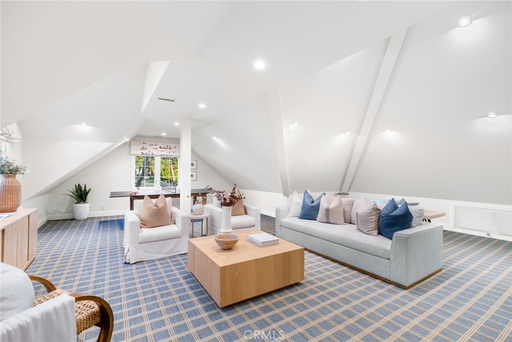 Converted attic bonus room with adjacent powder bathroom - 1 Cypress Point Lane, Newport Beach CA 92660 - photo 31