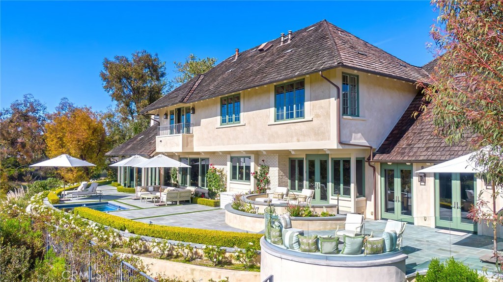 Rear view of home overlooking golf course - 1 Cypress Point Lane, Newport Beach CA 92660 - photo 32