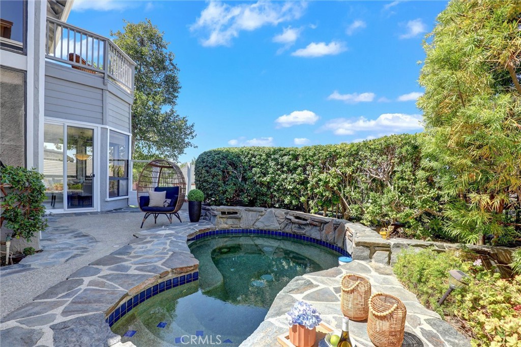 Patio off the living room has spa - 1 Saint Tropez, Newport Beach CA 92660 - photo 16