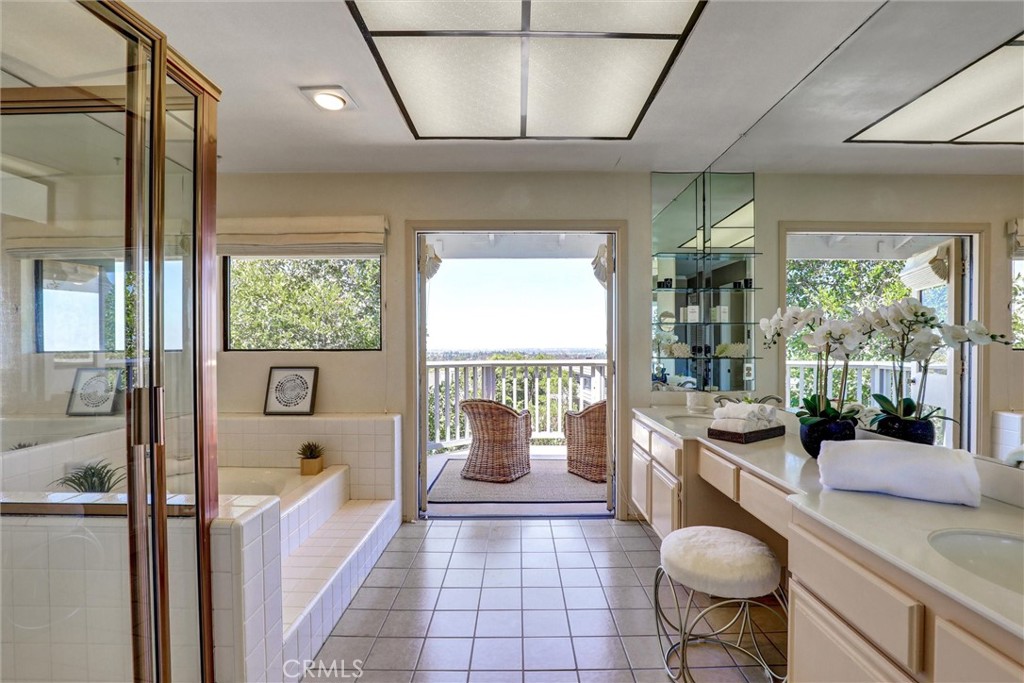 Master bath has access to master balcony - 1 Saint Tropez, Newport Beach CA 92660 - photo 43