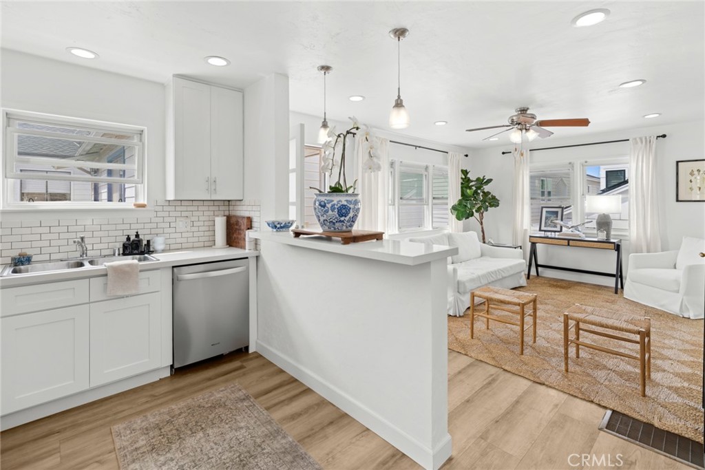 Kitchen and Living Room of Rear Unit. - 121 Marine Avenue, Newport Beach CA 92662 - photo 19