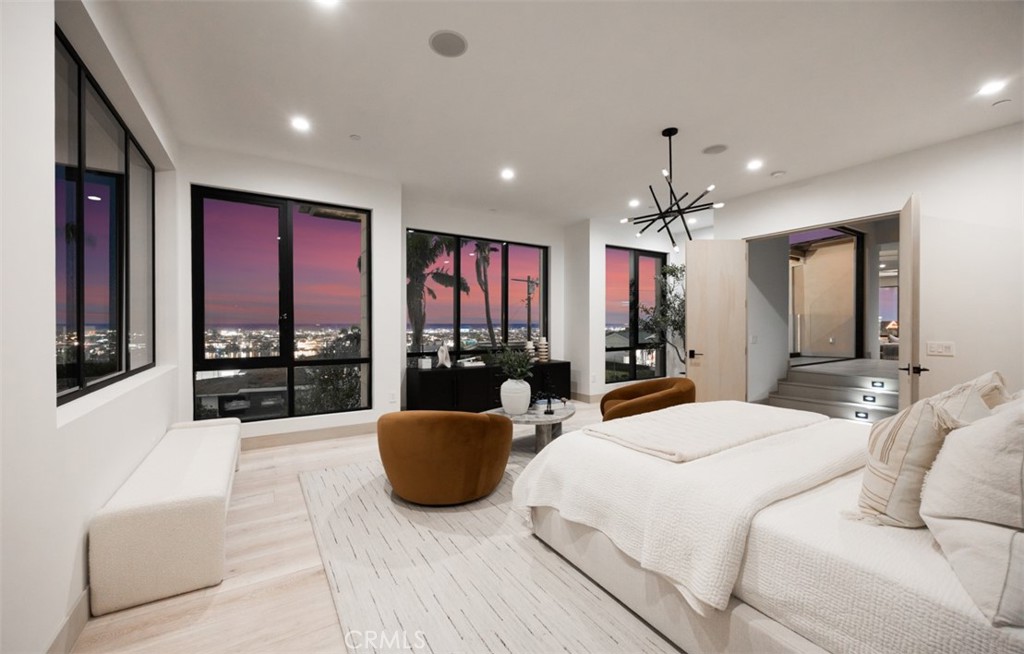 Primary Bedroom, city lights view - 1210 Kings Rd, Newport Beach CA 92663 - photo 28