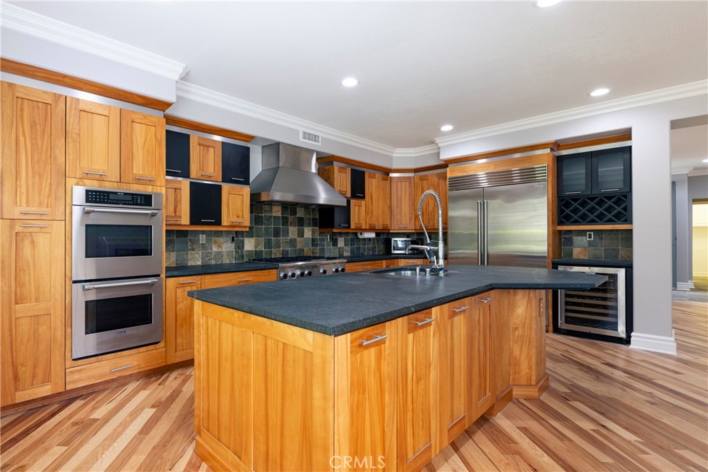 Chefs Kitchen with high end appliances including wine refrigerator. - 1417 SEA RIDGE Drive, Newport Beach CA 92660 - photo 5