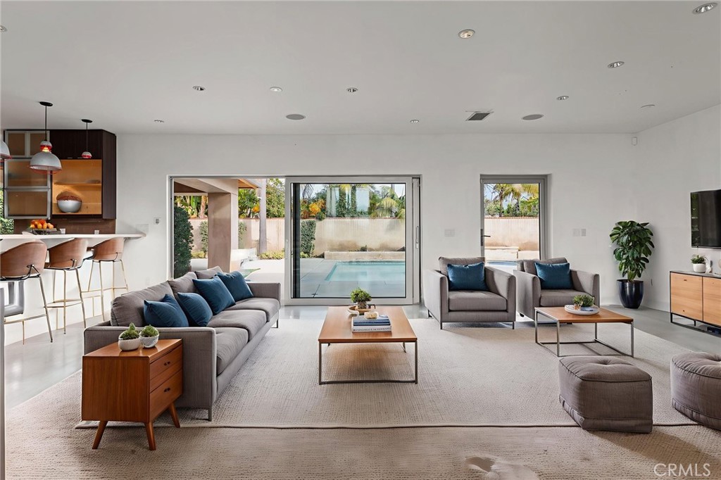Living Room - virtually staged - 1518 Anita Lane, Newport Beach CA 92660 - photo 3