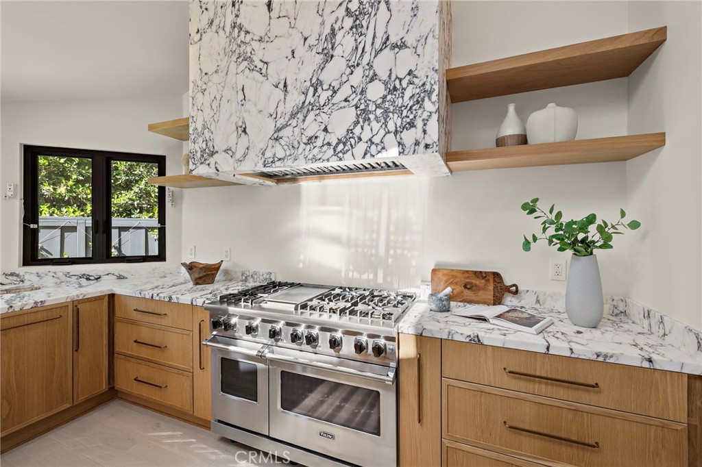 Gorgeous marble slab range hood. It's a piece of art! - 1700 Port Ashley, Newport Beach CA 92660 - photo 13