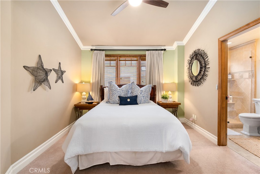 downstair queen bed room with private bathroom - 2038 Miramar Drive, Newport Beach CA 92661 - photo 30