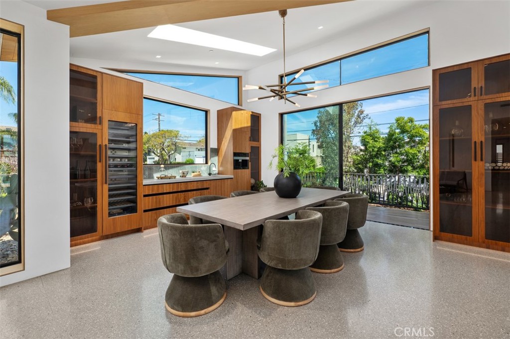 Miele coffee station and wine cooler with direct access to outdoor dining area - 2398 Redlands Drive, Newport Beach CA 92660 - photo 15