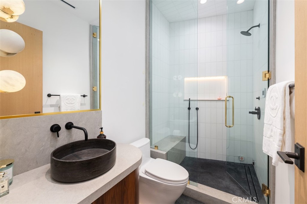Custom Italian tile with steam shower - 2398 Redlands Drive, Newport Beach CA 92660 - photo 17