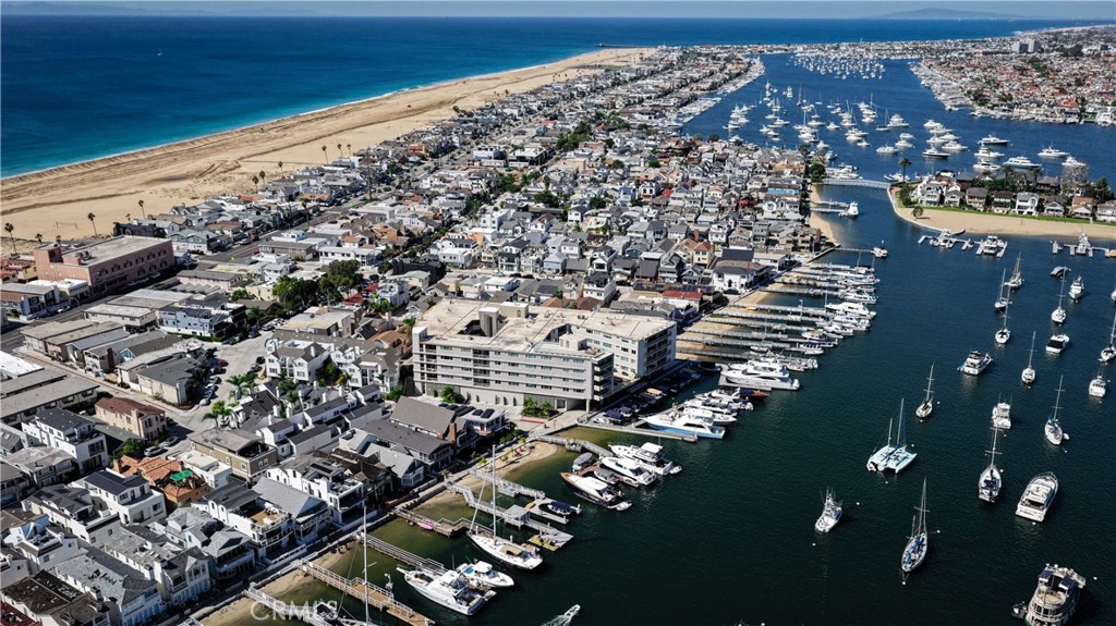 Aerial of harbor and ocean - 310 Fernando Street 208, Newport Beach CA 92661 - photo 30