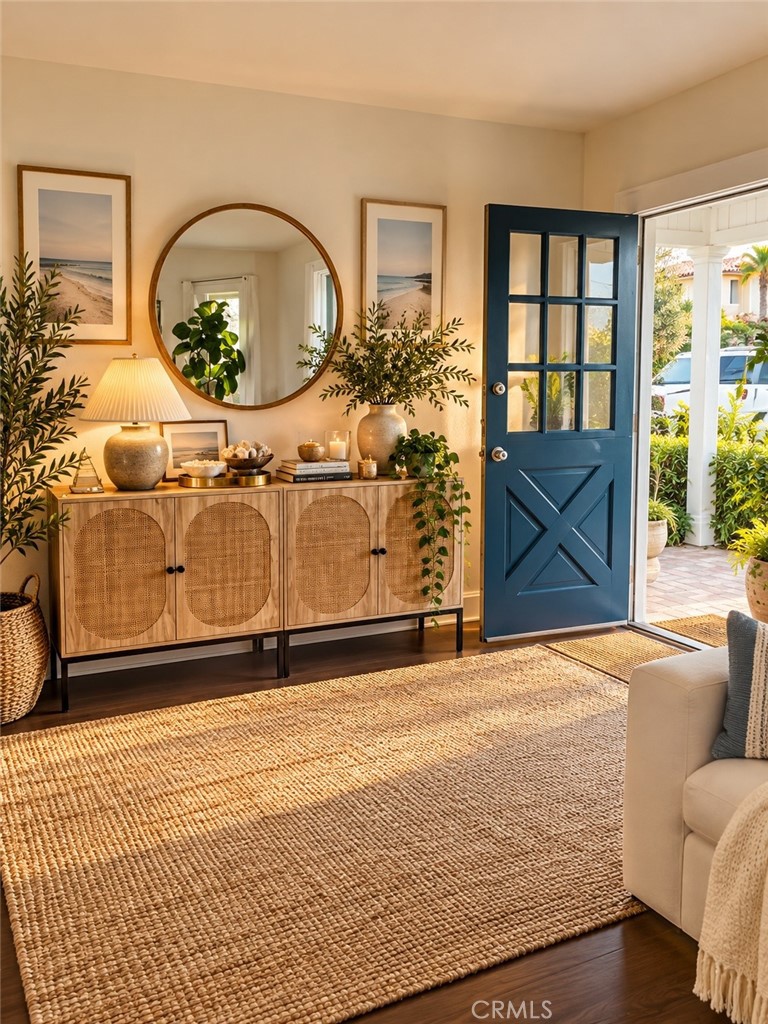 front entrance with blue door - 3209 Clay Street A, Newport Beach CA 92663 - photo 4