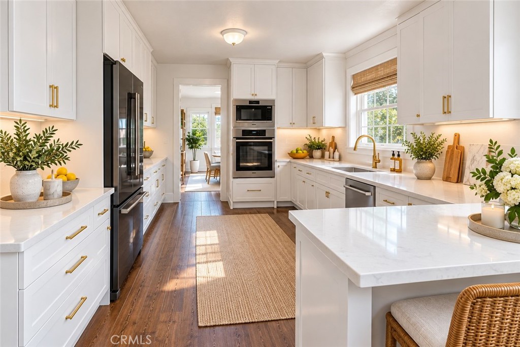 white kitchen area - 3209 Clay Street A, Newport Beach CA 92663 - photo 5
