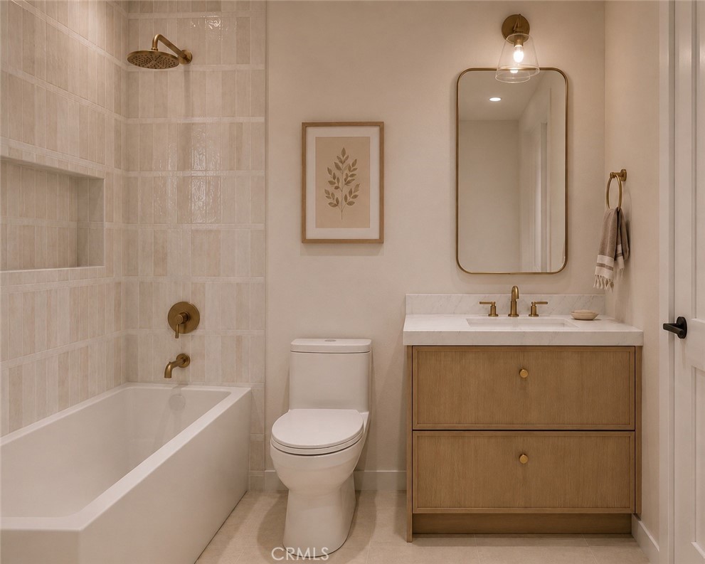 Secondary bathroom rendering - 510 35th Street, Newport Beach CA 92663 - photo 8